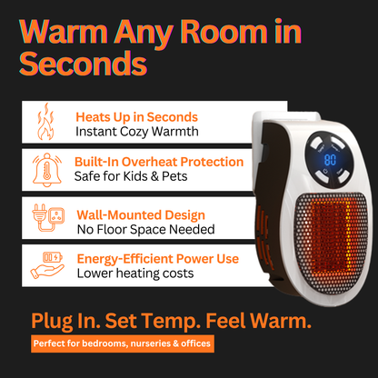 OrbitHeat PRO™ Mini Space Heater with Remote Control