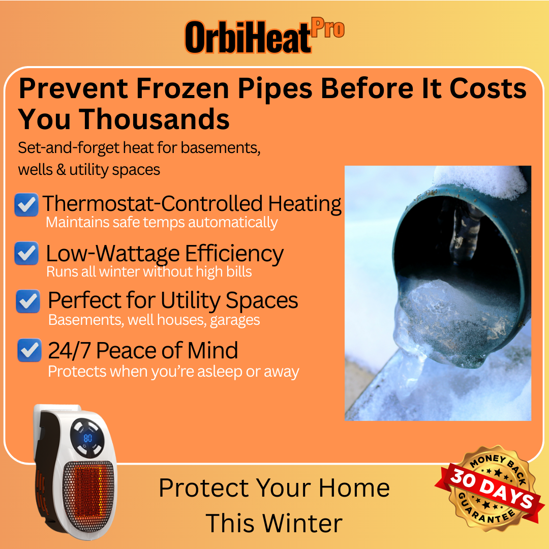 OrbitHeat PRO™ 350W Wall-Plug Zone Heater with Remote Control