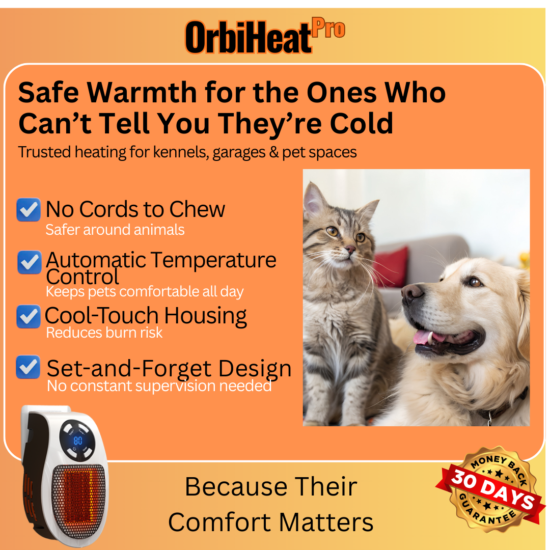 OrbitHeat PRO™ 350W Wall-Plug Zone Heater with Remote Control