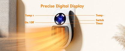 OrbitHeat PRO™ Mini Space Heater with Remote Control